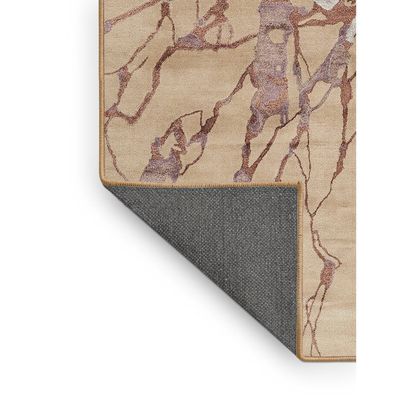 Tapis contemporain brun / rouge, Rectangle 8 pi x 12 pi