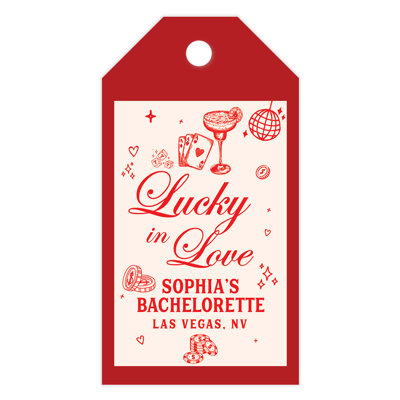 Étiquettes personnalisées Lucky In Love Favour