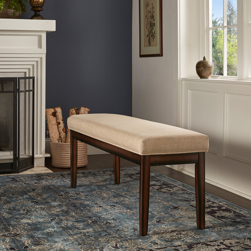 Banc en bois massif Lancaster, Beige