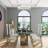 78" Glass Top Metal Base Dining Table-1814512462