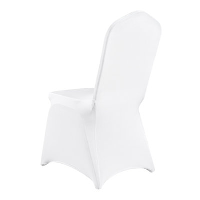Housses de chaise pliante en élasthanne Premium Premium - Housses universelles arquées blanches pour mariages, banquets et événements (paquet de 100)