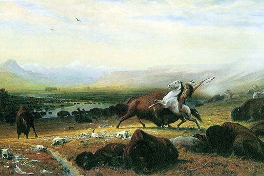 The last buffalo-sans cadre, impression d’art graphique, H 44 po x l 66 po