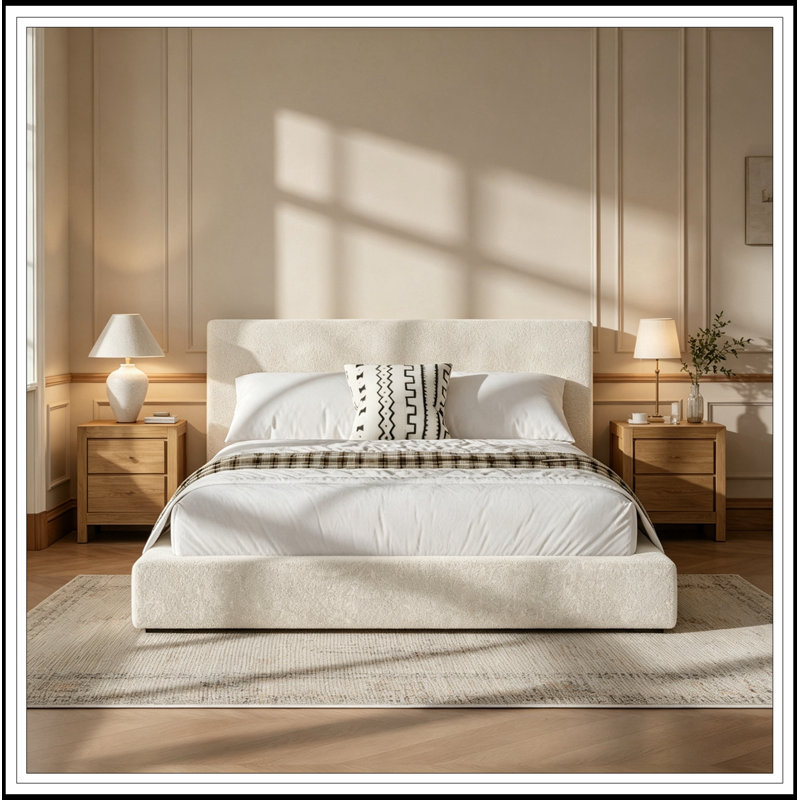 Queen Size Upholstered Bufford Frame with soft headboard