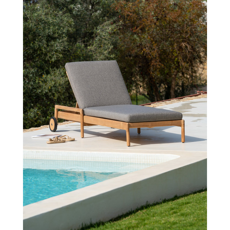 Jack Outdoor Chaise Lounge Cushion, Mocha