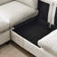 Canapé modulaire en chenille de 96,5 po à 3 places avec repose-pieds en L-1074426090