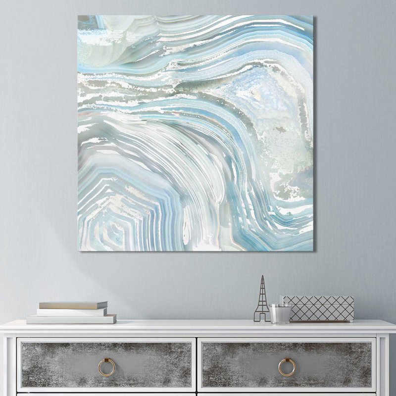 «Agate II», reproduction de peinture acrylique, H 18 po x l 18 po x P 1 po, Toile tendue