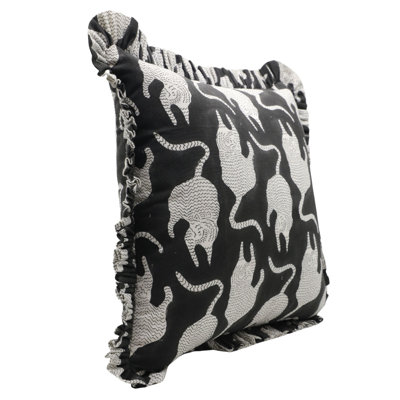 Housse de coussin indienne à motif floral en bloc de coton à la main, housse de coussin en tissu de coton doux, décor bohémien (Muahak).