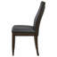 Chaise d'appoint à dossier solide gris et noyer foncé (ensemble de 2)