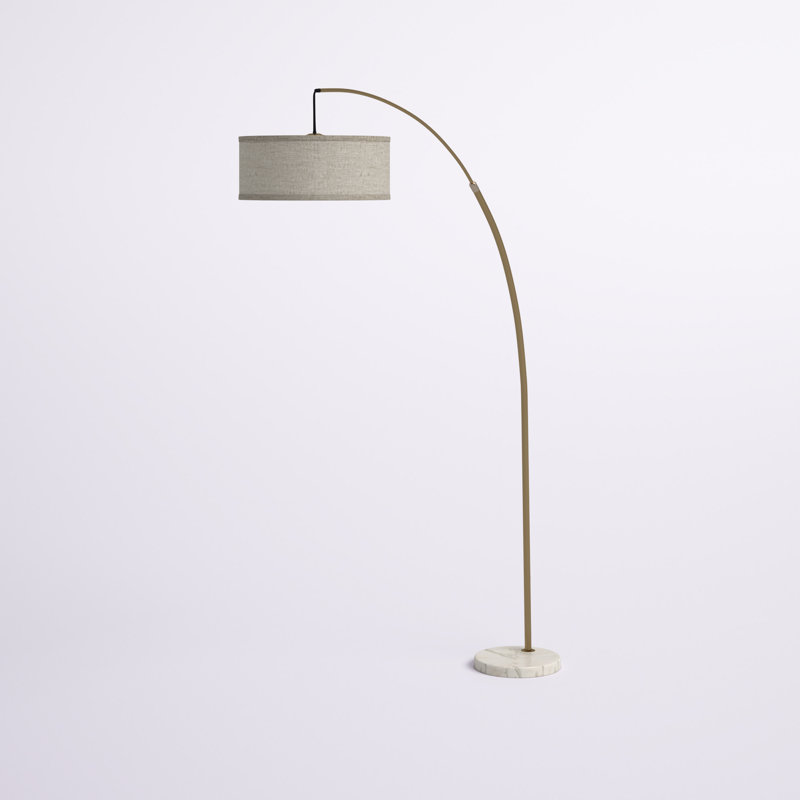 Lampe sur pied arquée 86 po Yun, Beige