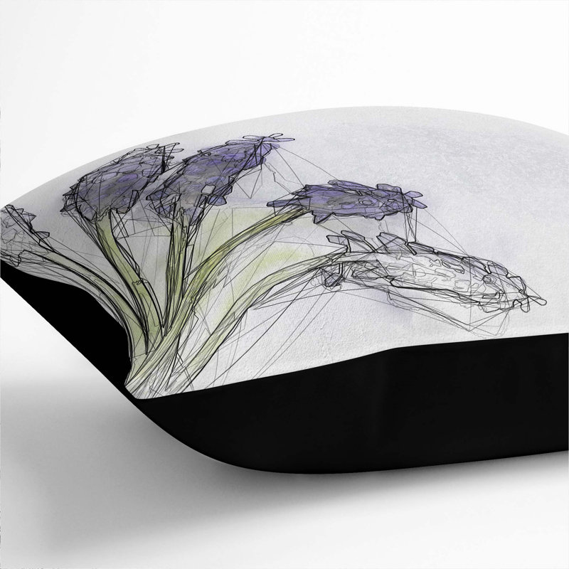 Square Throw Cushion, 55cm H x 55cm W x 20cm D, Black