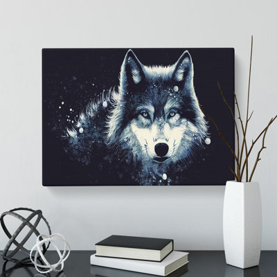 Wolf Splatter - Wrapped Canvas