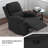 360° Swivel Recliner Chair, Small Rocker Chair for Small Spaces, Upholstered Fabric Glider Recliner Nursery Chair with Side Pockets-1948880540