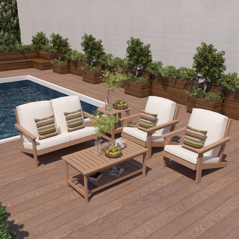 Wame 4 - Person Patio Conversation Set with Cushions