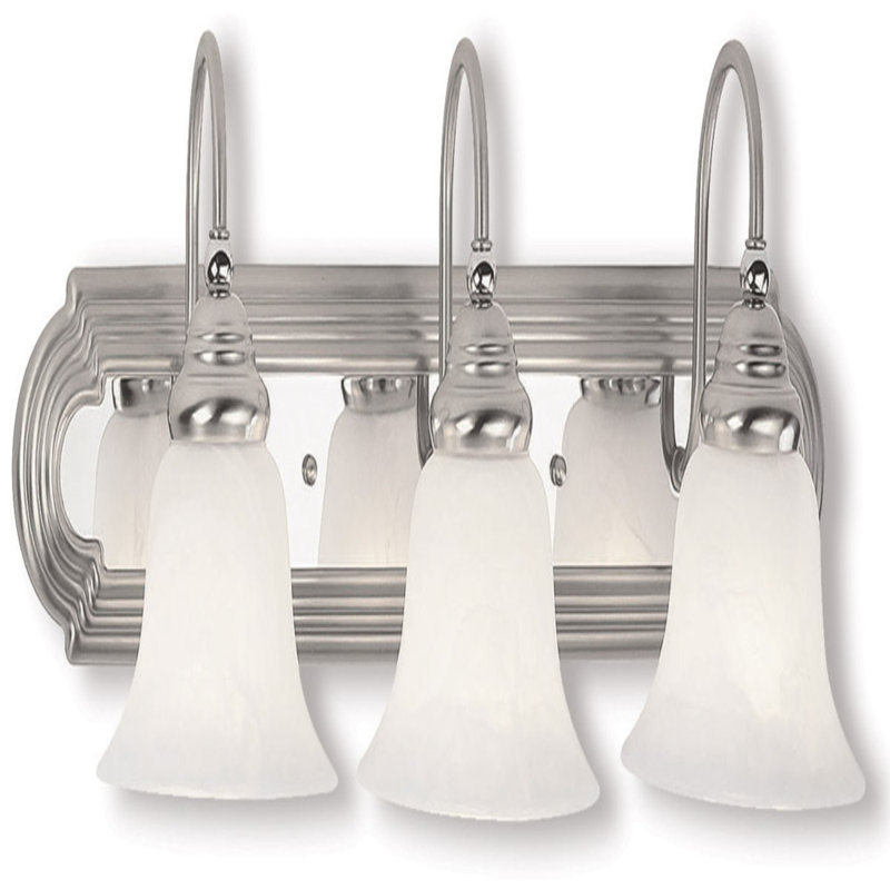 Éclairage pour meuble-lavabo à 3 lumières Melancon, Nickel brossé