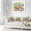 Coussin lombaire floral lavande