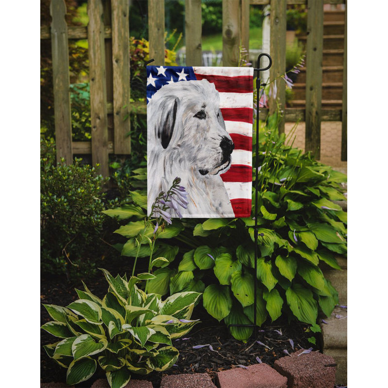 2 côtés en polyester de 2 côtés american drapeau de jardin, Bichon havanais