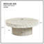 Table basse ronde en fibre de verre