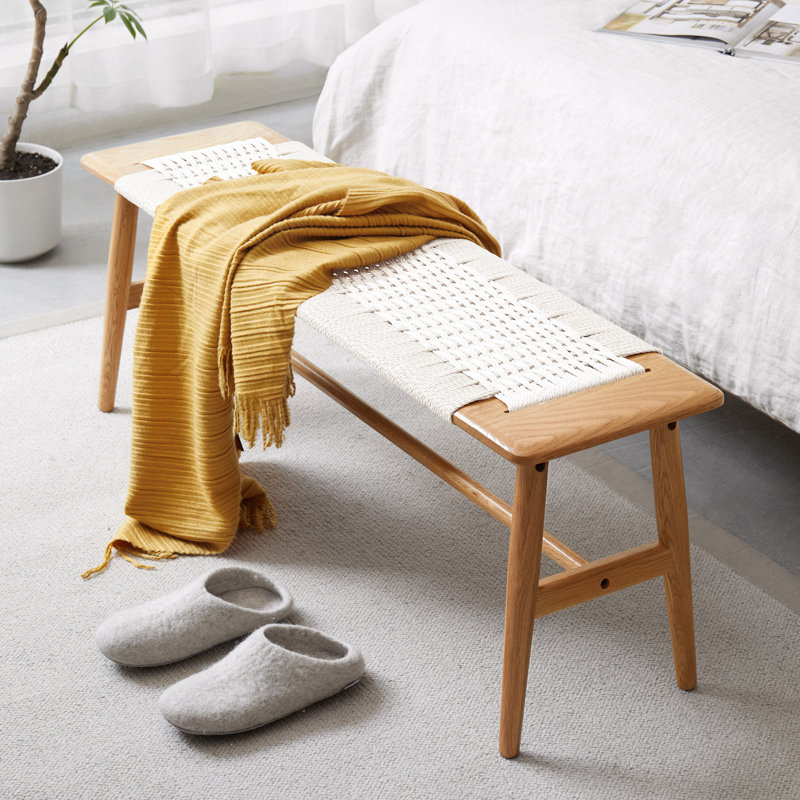 Banc en bois massif Kristafer, Brun, Brun