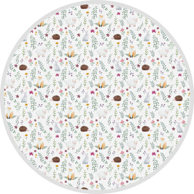 Roslind Vinyl Machine Printed Area Rug
