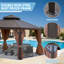 12 pi. L 12 pi. D Pavillon de jardin en aluminium