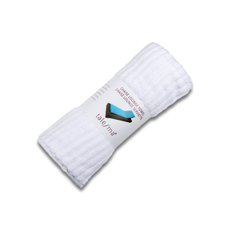 Housse pour chaise longue en coton turc, Blanc