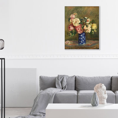Renoir - Le Bouquet De Roses Florals - Peinture sur toile
