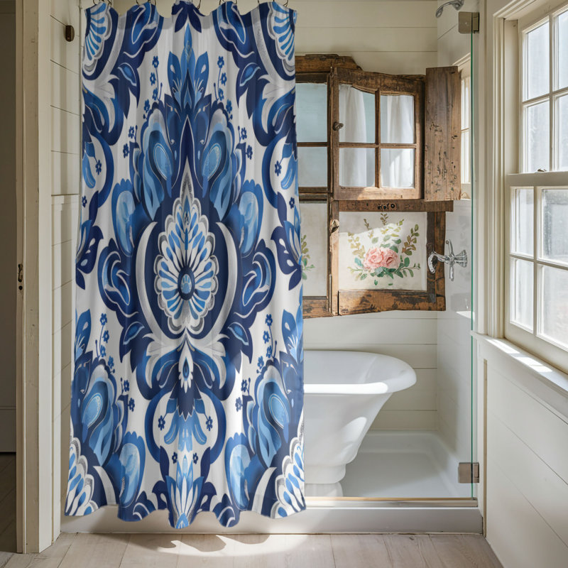 Boho Graphiques - Rideau de douche Premium, H 74 po x l 71 po