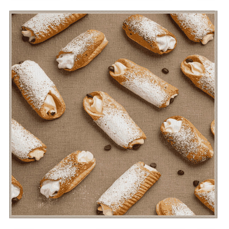  Tapis lavable Cannoli Desserts, Carré 3 pi