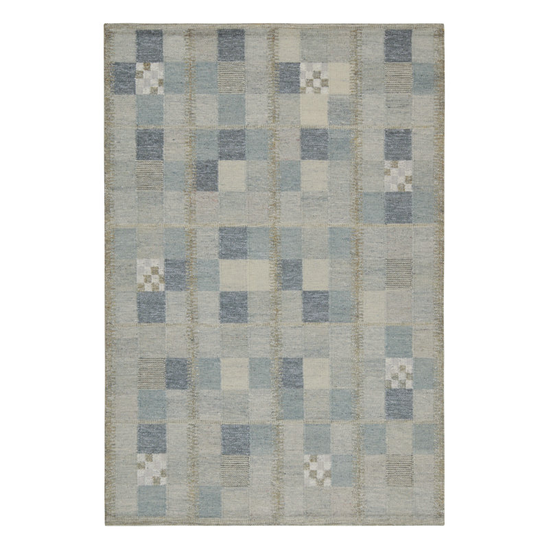 Scandinavian Wool Geometric Area Rug, Rectangle 10' x 14'