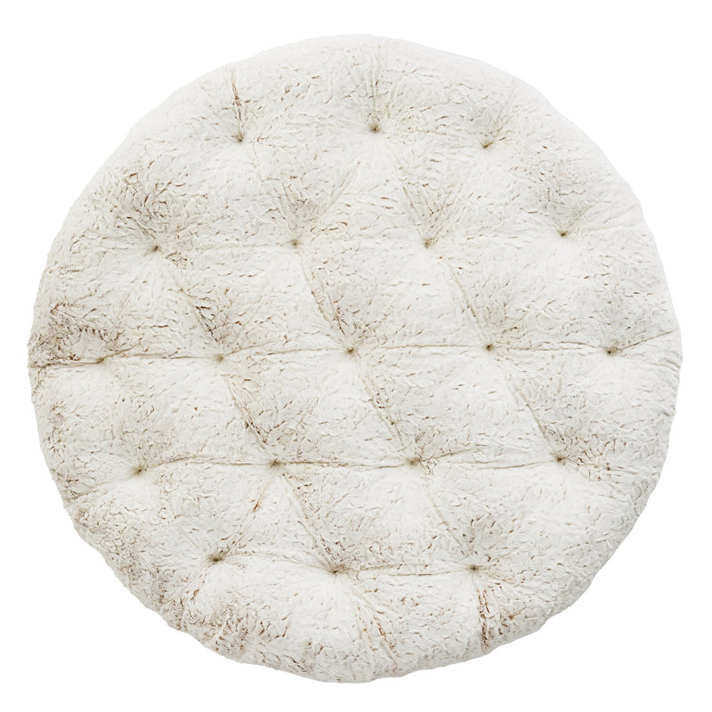 Coussin de siège d'intérieur texturé Papasan, L 48 po x P 48 po, Fauxchilla fauve
