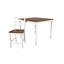 5 pièces avec table à hauteur de comptoir en chêne et 4 chaises à dossier, tons blancs, sièges confortables pour les soupers en famille, 5 finitions carrées, décorations, sièges dans les petites cuisines
