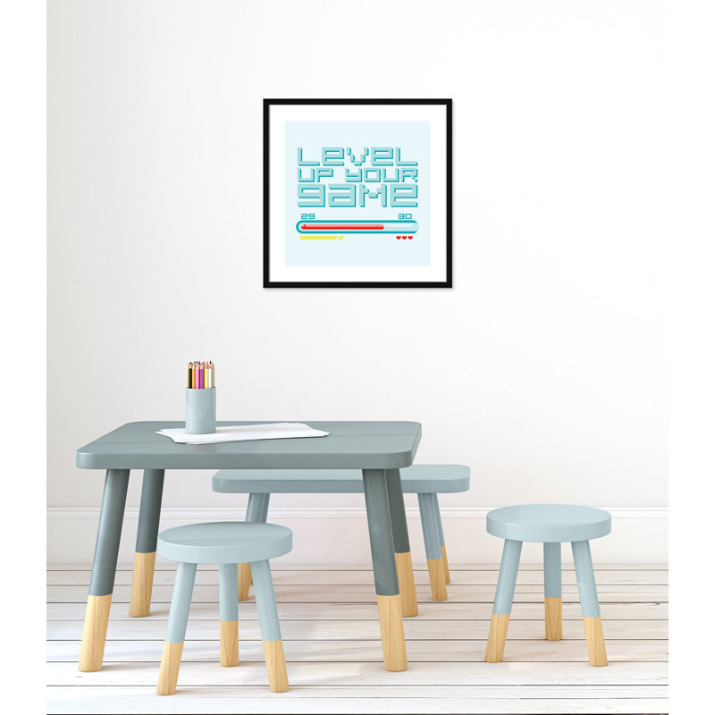 Niveau supérieur, art encadré, H 23,5 po x l 23,5 po x P 1,19 po, Encadré de boîte noir