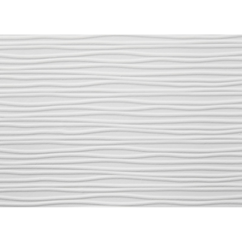 Très grand lit avec finition blanche - forme géométrique et tête de lit légèrement incurvée pour chambre à coucher de style contemporain