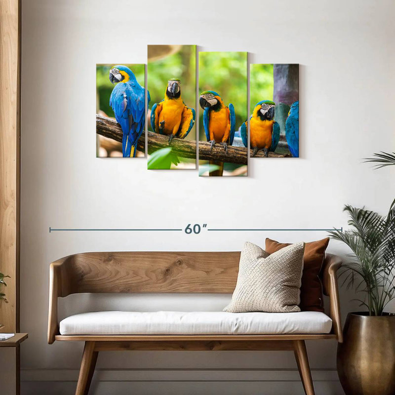Brampt Macaw Party, 27" H x 43" W