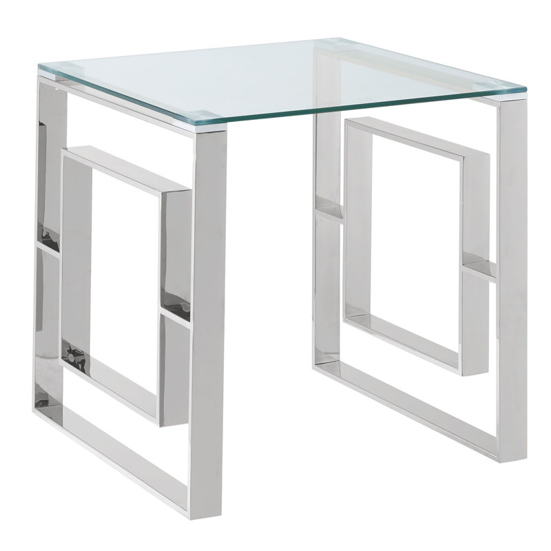 Table d'appoint Brian en argent, Argent argent