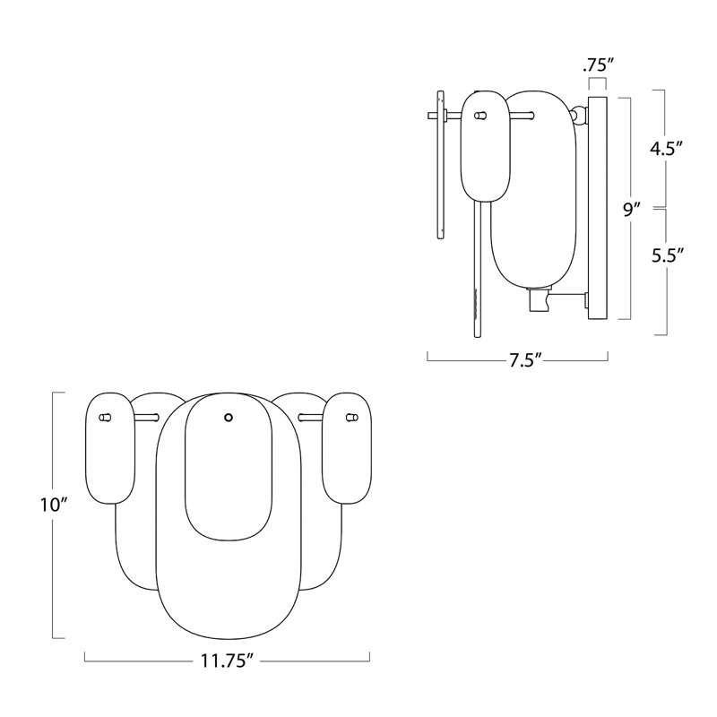 Echo Sconce, Natural Brass