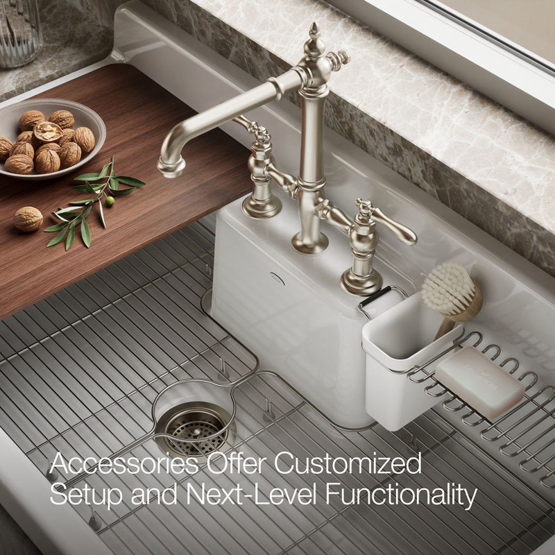 Farmstead® 45" L x 25" W Undermount Kitchen Sink, 3 Hole, Black