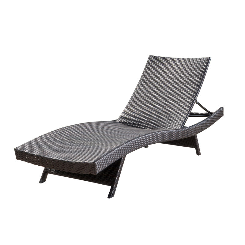 Salem Pe Wicker Chaise Lounge, Brown