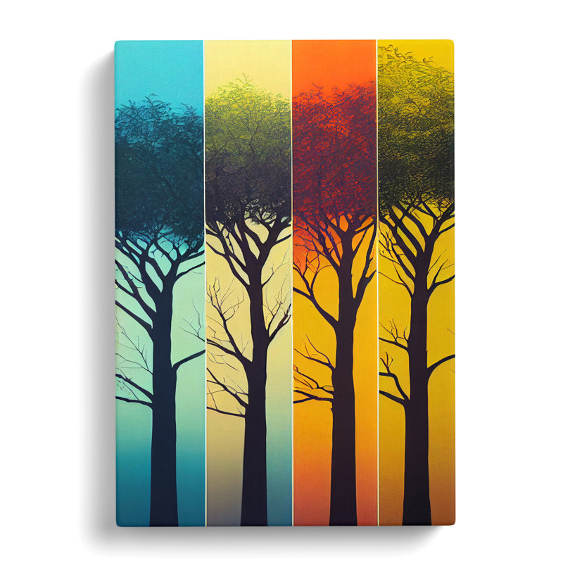 Tree Polygon - Wrapped Canvas, 60cm H x 40cm W x 3cm D