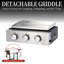 GRILL DEPOTS Barbecue à 3 brûleurs avec tables d'appoint pliantes et couvercle de rangement, plaque chauffante extérieure de 30 000 BTU avec surface de cuisson en acier inoxydable pour le barbecue, le camping et la saison