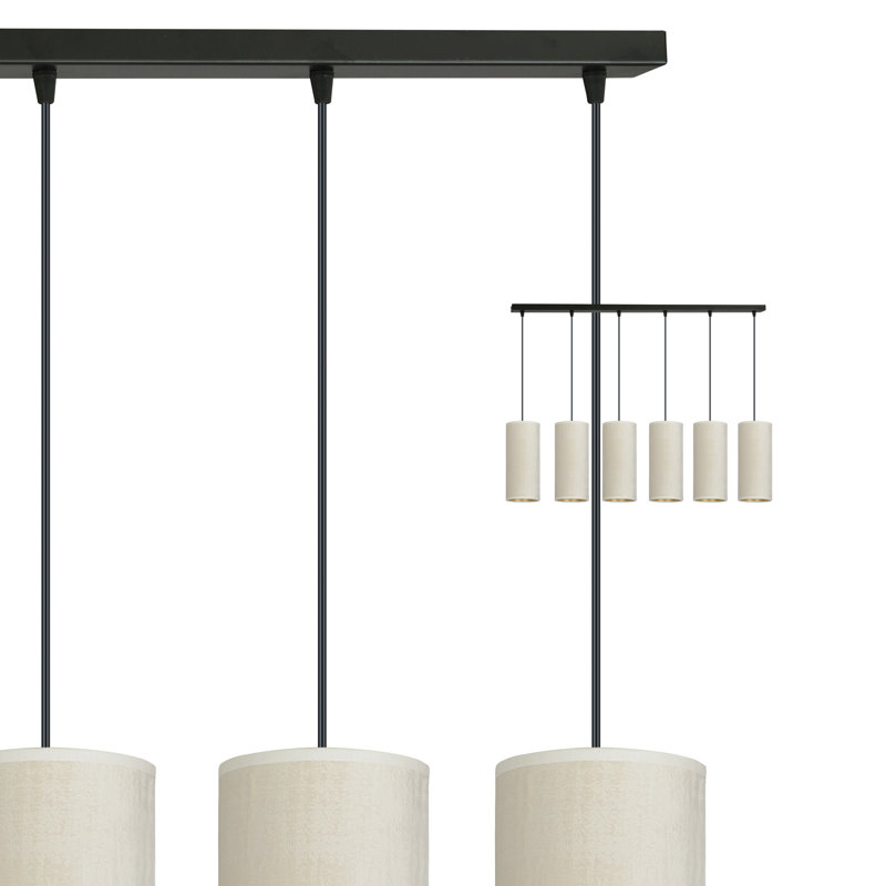 Ealidh 6 - Light Steel Kitchen Island Pendant, White