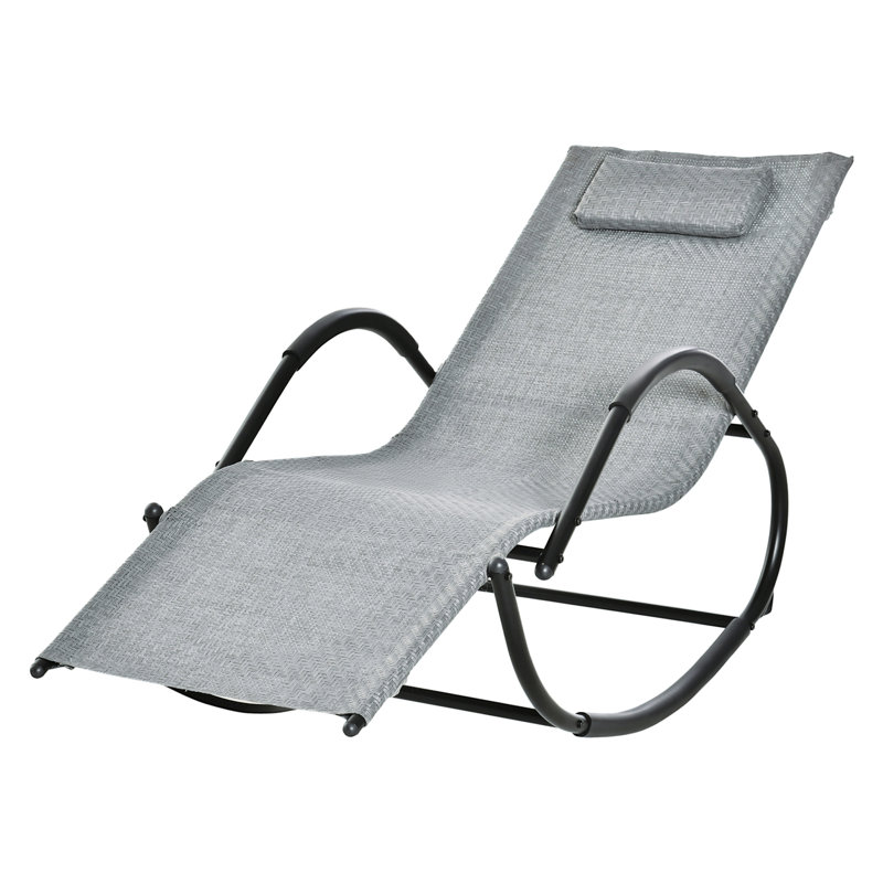 Aymelia 160 cm Long Reclining Single Chaise, Grey