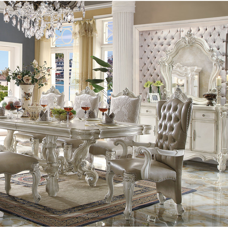 Carvajal Button Tufted Arm Chair in Bone White (Set of 2)