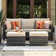 Kaniha Premium All-Weather Wicker 3 - Person Patio Conversation Sets with Cushions