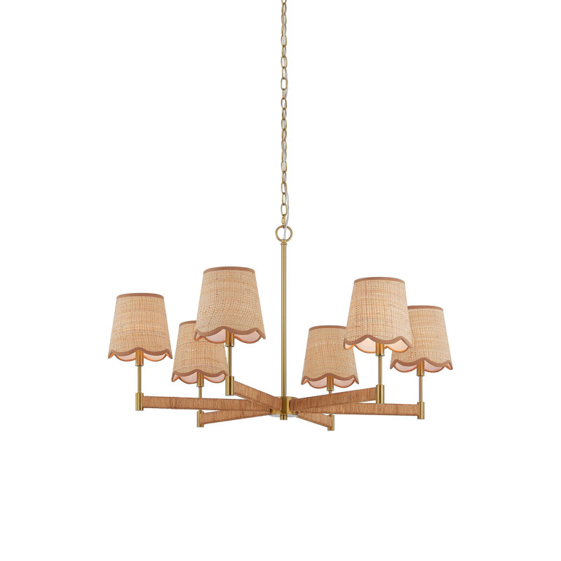 Lustre à 6 lumières Ifeyinwa, naturel