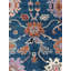 Tapis bleu traditionnel en laine noué à la main bleu T.