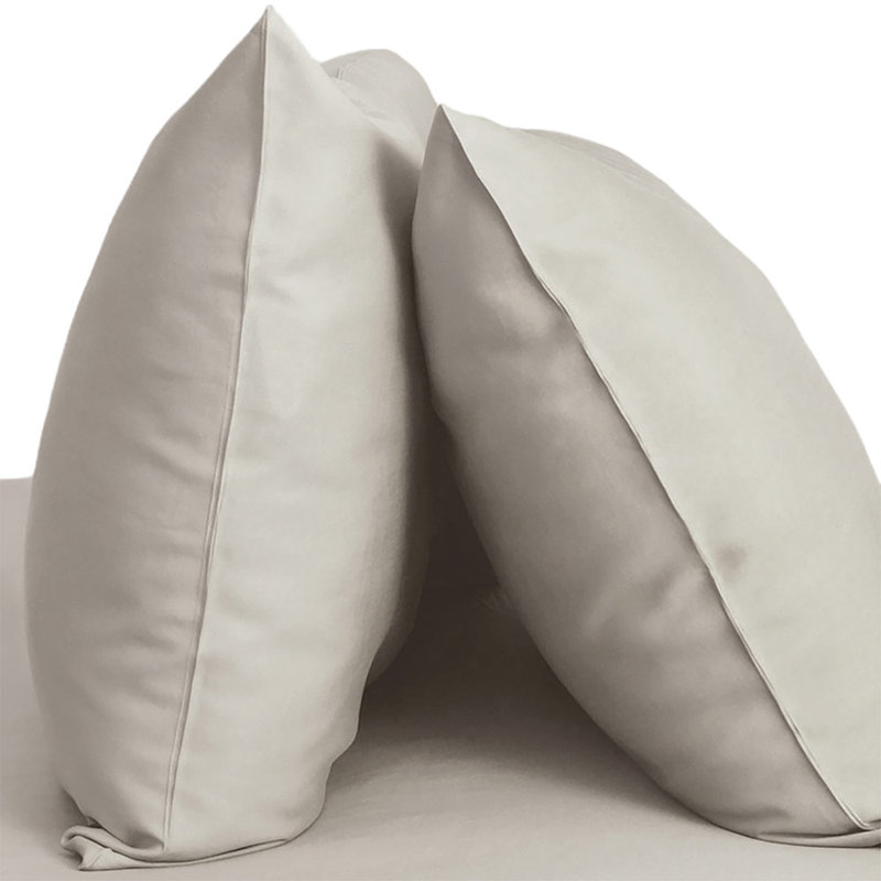 King Harbor Gray Hypoallergenic Cotton Pillowcase Set