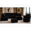U Shape Convertible Sofa Bed with Movable Footstool, Modern Crushed Velvet Sectional Sleeper Sofa-1022800051