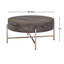 Table basse à tambour avec 1 tiroir, brun clair et champagne