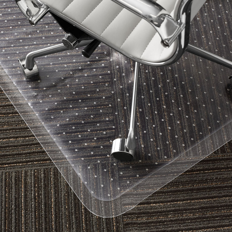 Dimex 45 in. x 53 in. Clear Office Chair Mat with Lip for Low Pile